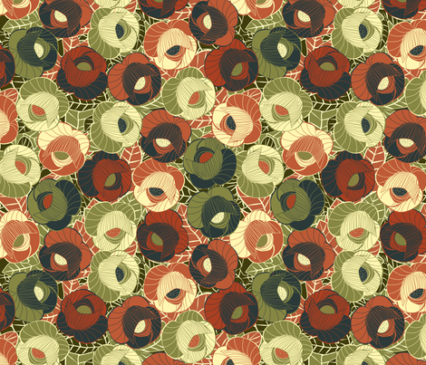 vintage floral 2 fabric by kociara on Spoonflower - custom fabric