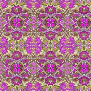 Raspberry Romance (an art nouveau abstract)