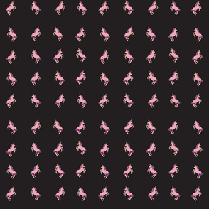 Pink Unicorns on Black