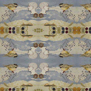 I See You Birdy  (sky blue) Mirror Image