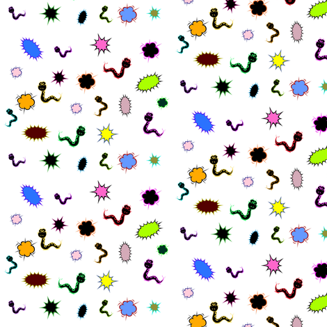 Cartoon Snakes fabric by ravynscache on Spoonflower - custom fabric