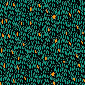 Turquoise and Orange