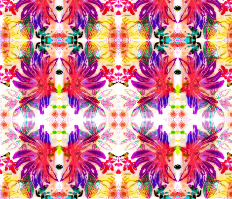 Finch on Flowers fabric by bettinablue_designs on Spoonflower - custom fabric