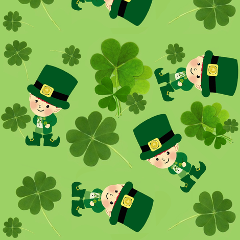 Lucky Me / Shamrock fabric by paragonstudios on Spoonflower - custom fabric