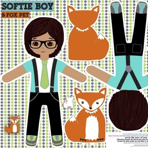 Boy softie toy doll with pet fox