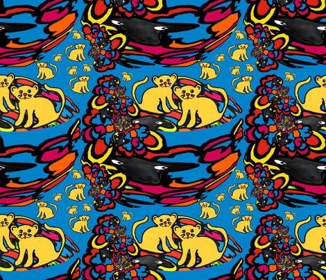 "So . . . where are their mothers?!?" (large scale design) fabric by anniedeb on Spoonflower - custom fabric