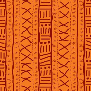 Mudcloth Inspired - red ochre