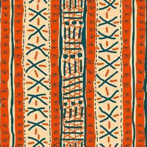 Mudcloth Inspired - orange