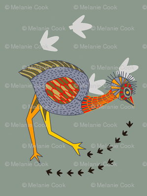 Emu on the plains - tiny.