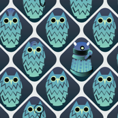 One owl is not like the others - blue