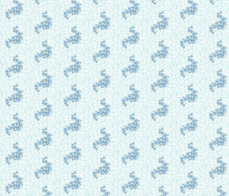 baby blue flowers fabric by krs_expressions on Spoonflower - custom fabric