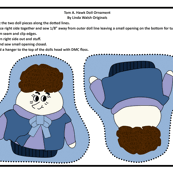 Tom A. Hawk Cut and Sew Doll Ornament