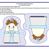 Wild Irish Rose Hawk Cut and Sew Doll Ornament