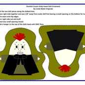 Devilish Cousin Andy Hawk Cut and Sew Doll Ornament