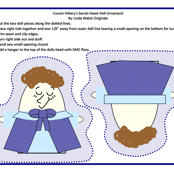 Cousin Hillary's Secret Hawk Cut and Sew Doll Ornament