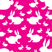 Bunnies on Pink Background