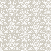 damask beige and white
