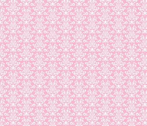 damask light pink and white fabric by misstiina on Spoonflower - custom fabric