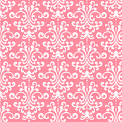 damask pretty pink and white
