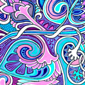 What Shall We Name the Baby (pink and blue romantic abstract)