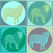 Lamb & Lion in Blue
