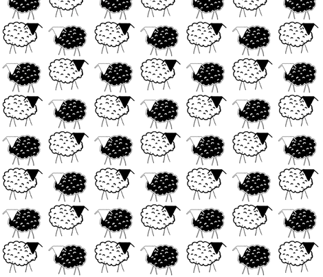 A Flock of Sheep fabric by anniedeb on Spoonflower - custom fabric