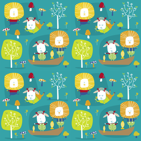 springs-a-comin' fabric by laura_the_drawer on Spoonflower - custom fabric