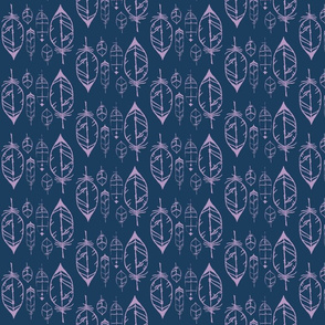 feathers navy & violet