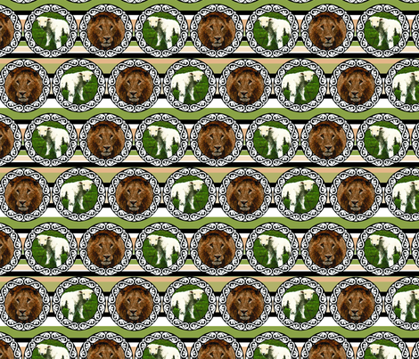 L for lion, L for lamb fabric by pirophobia on Spoonflower - custom fabric