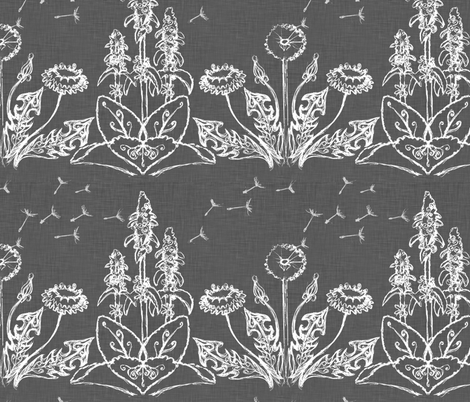dandy Lion & Lamb's ear fabric by bjornonsaturday on Spoonflower - custom fabric