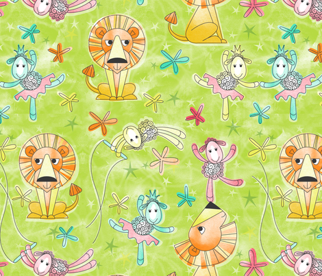 Cirque du lamb chop fabric by cjldesigns on Spoonflower - custom fabric