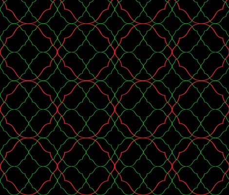 Oh, Gee! Ogee ~ It's Christmas! fabric by peacoquettedesigns on Spoonflower - custom fabric