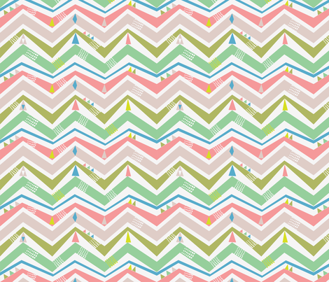 spring chevron fabric by bethan_janine on Spoonflower - custom fabric