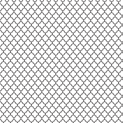 black and white quatrefoil