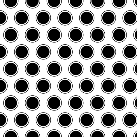 black and white polka dots fabric by misstiina on Spoonflower - custom fabric