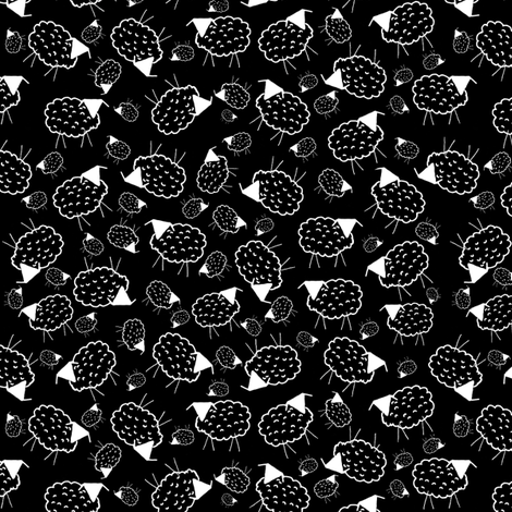 Tossed Sheep fabric by anniedeb on Spoonflower - custom fabric