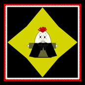 Devilish Cousin Andy Hawk Square Fabric