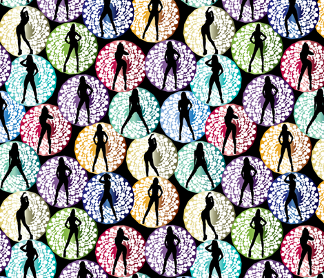 Bond girls mix fabric by kociara on Spoonflower - custom fabric
