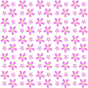 Purple Flower Power on White