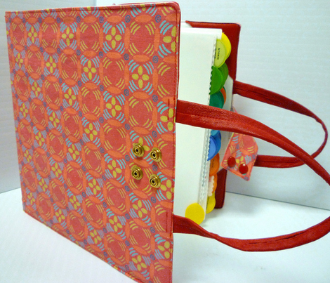 Binder Carrier in Red Matisse Print