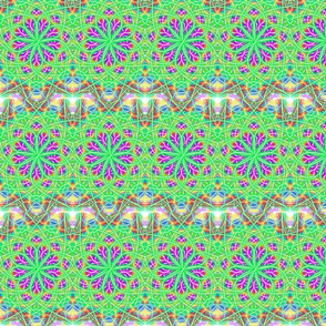 spinning purple and green ;