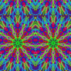 green and teal snowflake