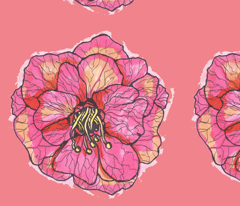 flowerwithcoral fabric by artthatmoves on Spoonflower - custom fabric