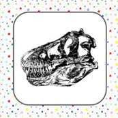 T-Rex Skull Rainbow Stars (Giant Quilt Blocks)