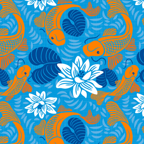 Textured Koi fabric by dianne_annelli on Spoonflower - custom fabric