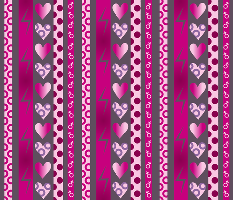 Girl Power Porphyrous Stripes on Gridelin