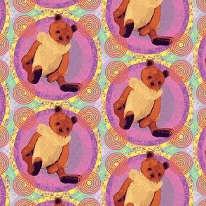 Teddy bear Bernadette purple-ch