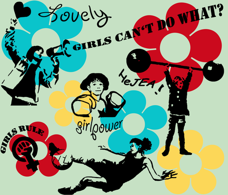 girlsrule fabric by sg-fabric on Spoonflower - custom fabric