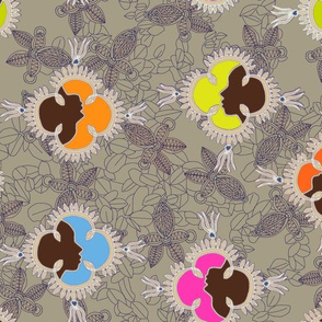 African Visage Winter Bright