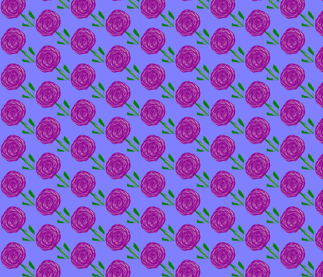 Purple Rain Flowers, small fabric by susaninparis on Spoonflower - custom fabric